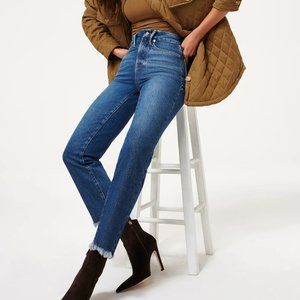 NWT Good American Good Boy Fray Hem Jeans Size 8/29